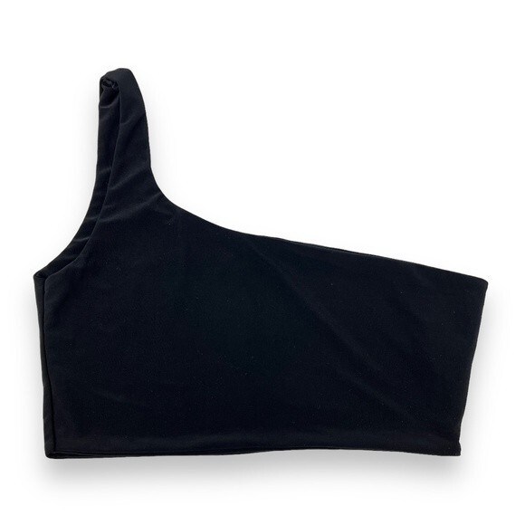 Pretty Little Thing Black One Shoulder Cropped Top Women's 4 - Picture 1 of 4